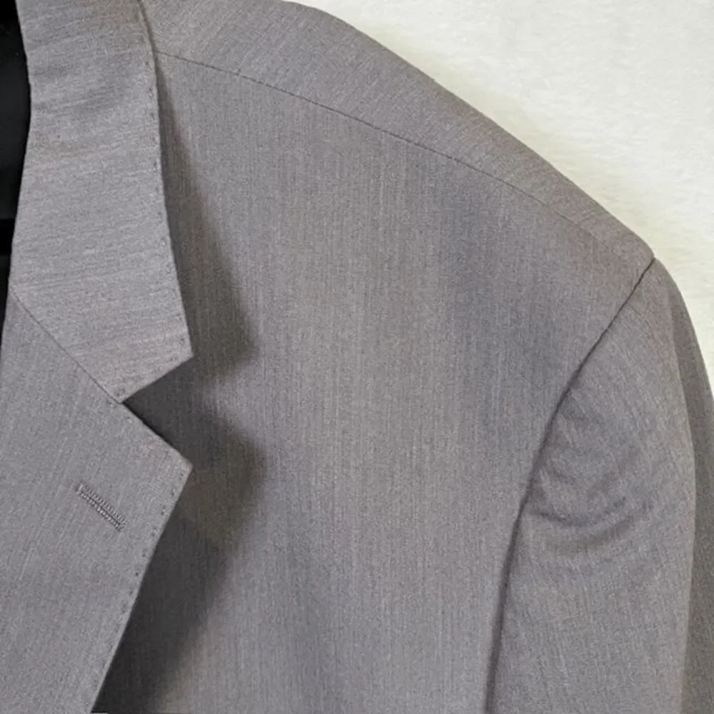 NWT The Suit‎ Shop Textured Gray Suit Jacket Modern Fit Size 56 XLong